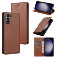 thumbnail image 1 of Allytech Galaxy S22 Wallet Case with Cards Holder, PU Leather RFID Blocking Shockproof Flip Cover Stand Anti-Scratch Retro Business Wallet Case for Samsung Galaxy S22 - Brown, 1 of 6
