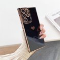 thumbnail image 1 of Allytech Galaxy S23 Case for Women Girl, Full Camera Lens Protection Shockproof Luxury Love Heart Plating Electroplated Protective Case Cover for Samsung Galaxy S23 5G 6.1 inch 2023, Black, 1 of 8