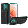 thumbnail image 1 of Allytech Galaxy S23 FE Case Cover, Rugged Hybrid Shockproof Cards Holder Wallet Case Kickstand Protective Phone Case for Samsung Galaxy S23 FE - Darkgreen, 1 of 9
