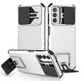 thumbnail image 1 of Allytech Galaxy S23 FE Case with Sliding Carema Lens Protector, Rugged Hybrid Protective Stand Shockproof Anti-Scratch Slim Fit Bumper Phone Case for Samsung Galaxy S23 FE - White, 1 of 9