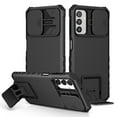 thumbnail image 1 of Allytech Galaxy S23 FE Case with Sliding Carema Lens Protector, Rugged Hybrid Protective Stand Shockproof Anti-Scratch Slim Fit Bumper Phone Case for Samsung Galaxy S23 FE - Black, 1 of 9