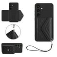 thumbnail image 1 of Allytech Galaxy S23 FE Wallet Case with Hand Wrist, Back Cover with Cards Slots Holder Luxury PU Leather Shockproof Anti-Scratch Bumper Phone Case for Samsung Galaxy S23 FE, Black, 1 of 8
