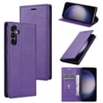 thumbnail image 1 of Allytech Galaxy S23 FE Wallet Case, RFID Blocking PU Leather Flip Cover Stand Business Retro Shockproof Protective Phone Case for Samsung Galaxy S23 FE - Purple, 1 of 6