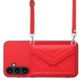 thumbnail image 1 of Allytech Galaxy S23 FE Wallet Case with Shoulder Strap, RFID Blocking Luxury PU Leather Shockproof Cards Slots Stand Anti-Scratch Magnetic Closure Phone Case for Samsung Galaxy S23 FE, Red, 1 of 9