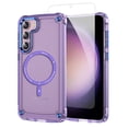 thumbnail image 1 of Allytech Galaxy S23+ Plus Case, Compatible with Magsafe Wireless Charging Transparent Anti-Scratch Bumper Back Cover for Samsung Galaxy S23 Plus - Purple, 1 of 8