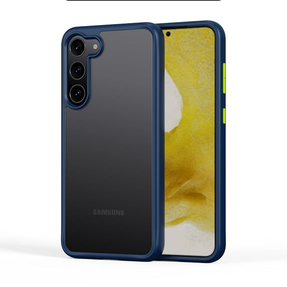 Allytech Galaxy S23 Plus Case, Matte Clear Back Cover Anti-yellow Military Grade Protective Anti-scratch Shockproof PC Case Shell Cover for Samsung Galaxy S23 Plus 6.6"- Blue