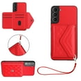 thumbnail image 1 of Allytech Galaxy S23 Plus Wallet Case with Hand Wrist, Back Cover with Cards Slots Holder Luxury PU Leather Shockproof Anti-Scratch Bumper Phone Case for Samsung Galaxy S23 Plus, Red, 1 of 8