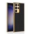 thumbnail image 1 of Allytech Galaxy S23 Ultra 5G Case, Woven Pattern Fashion Wireless Charging Support Shockproof Protective Case Cover for Samsung Galaxy S23 Ultra 6.8" - Black, 1 of 5