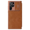 thumbnail image 1 of Allytech Galaxy S23 Ultra Case, TPU Leather Flip Cover Shockproof Protective Slide Camera Cover Anti-scratch Wallet Case for Samsung Galaxy S23 Ultra 6.8" - Brown, 1 of 1