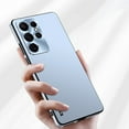 thumbnail image 1 of Allytech Galaxy S23 Ultra Case, Ultra Slim Fit Lightweight Shockproof Anti-scratch Aluminum Metal Frame Case Camera Cover Bumper Case for Samsung Galaxy S23 Ultra 5G 6.8" - Blue, 1 of 3
