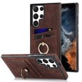 thumbnail image 1 of Allytech Galaxy S23 Ultra Case Wallet, Ring Stand Holder Leather TPU Cards Slots Shockproof Protective Wallet Cover Case for Samsung Galaxy S23 Ultra 5g 6.8" - Coffee, 1 of 8