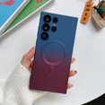 thumbnail image 1 of Allytech Galaxy S23 Ultra Magnetic Case Cover, Wireless Charging Liquid Silicone Rubber Shockproof Slim Fit Gradient Color Design Chic Back Phone Case Cover for Samsung Galaxy S23 Ultra,Blue, 1 of 8