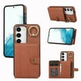 thumbnail image 1 of Allytech Galaxy S23 Ultra Wallet Case, 2023 Vintage PU Leather Slim Fit Back Cover with Cards Holder Ring Stand Shockproof Bumper Wallet Case for Samsung Galaxy S23 Ultra -Brown, 1 of 7