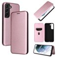 thumbnail image 1 of Allytech Galaxy S23 Ultra Wallet Case, Samsung S23 Ultra Cover, Carbon Fiber Slim Fit Shockproof Stand Protecive Anti-Scratch Cards Slots Wallet Shell Case for Samsung Galaxy S23 Ultra - Pink, 1 of 8