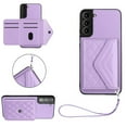 thumbnail image 1 of Allytech Galaxy S23 Wallet Case with Hand Wrist, Back Cover with Cards Slots Holder Luxury PU Leather Shockproof Anti-Scratch Bumper Phone Case for Samsung Galaxy S23, Purple, 1 of 8