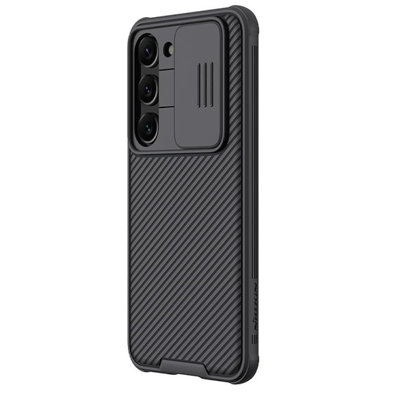 Allytech Galaxy S24 Case, Galaxy S24 Cover, Slide Camera Cover Shockproof Rugged Protective TPU PC Back Cover Case for Samsung Galaxy S24 6.2" - Black