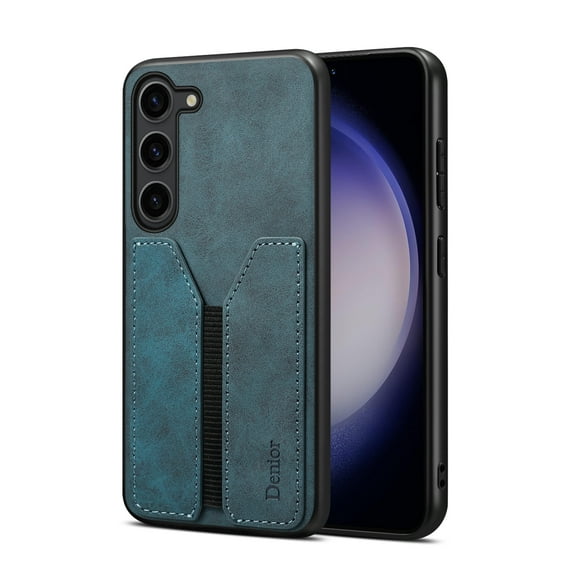 Allytech Galaxy S24 Case with 3 Cards Holder, Premium PU Leather Vintage Back Cover Anti-Scratch Shockproof Phone Case for Samsung Galaxy S24, Blue