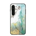 thumbnail image 1 of Allytech Galaxy S24 Plus Case Marble, Tempered Glass Back Cover Slim Fit Shockproof Anti-Scratch Lightweight Shockproof Phone Case for Samsung Galaxy S24 Plus - Green, 1 of 6