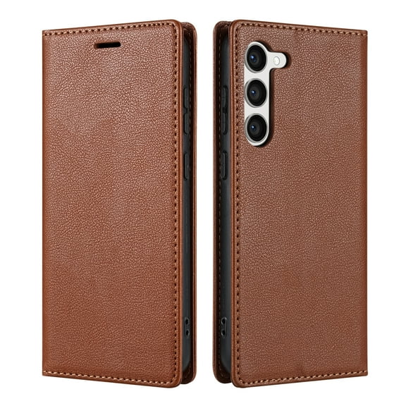 Allytech Galaxy S24 Plus Wallet Case with Cards Holder, PU Leather RFID Blocking Shockproof Flip Cover Stand Anti-Scratch Retro Business Wallet Case for Samsung Galaxy S24 Plus - Brown