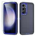 thumbnail image 1 of Allytech Galaxy S24 Ultra Case with 1 Pcs Screen Protector, HD Clear Tempered Glass Screen Protector, Military Grade Shockproof Anti-Scratch Phone Case Cover for Samsung Galaxy S24 Ultra 6.8", Blue, 1 of 7