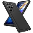 thumbnail image 1 of Allytech Galaxy S24 Ultra Rugged Case, Hybrid Dual Layers Shockproof Anti-Scratch Bumper Heavy Duty Protective Phone Case for Samsung Galaxy S24 Ultra - Black, 1 of 7