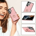thumbnail image 1 of Allytech Galaxy S24 Ultra Wallet Case with Card Slots, Ring Holder Stand Slim RFID Blocking Shockproof Back Cover Hard Shell Phone Case for Samsung Galaxy S24 Ultra, Pink, 1 of 7