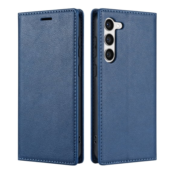 Allytech Galaxy S24 Wallet Case with Cards Holder, PU Leather RFID Blocking Shockproof Flip Cover Stand Anti-Scratch Retro Business Wallet Case for Samsung Galaxy S24 - Blue