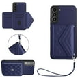 thumbnail image 1 of Allytech Galaxy S24 Wallet Case with Hand Wrist, Back Cover with Cards Slots Holder Luxury PU Leather Shockproof Anti-Scratch Bumper Phone Case for Samsung Galaxy S24, Blue, 1 of 8