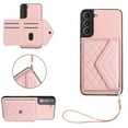 thumbnail image 1 of Allytech Galaxy S24 Wallet Case with Hand Wrist, Back Cover with Cards Slots Holder Luxury PU Leather Shockproof Anti-Scratch Bumper Phone Case for Samsung Galaxy S24, Pink, 1 of 8