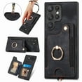 thumbnail image 1 of Allytech Galaxy S25 Case Wallet, RFID Blocking Multiple Cards Slots Ring Holder Stand Shockproof Protective Hand Wrist Wallet Case Cover for Samsung Galaxy S25 - Black, 1 of 2