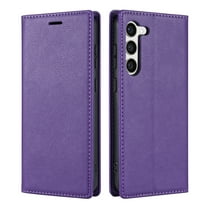 Allytech Galaxy S25 FE Wallet Case with Cards Holder, PU Leather RFID Blocking Shockproof Flip Cover Stand Anti-Scratch Retro Business Wallet Case for Samsung Galaxy S25 FE - Purple