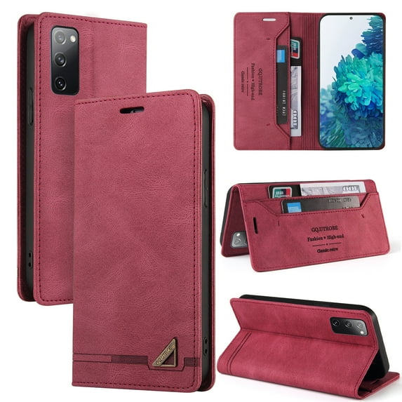 Allytech Galaxy S25 Plus Wallet Case,PU Leather RFID Blocking Cards Holders Protective Anti-scratch Flip Stand Wallet Case Cover for Samsung Galaxy S25+ Plus - Red