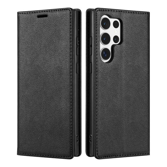 Allytech Galaxy S25 Ultra Wallet Case with Cards Holder, PU Leather RFID Blocking Shockproof Flip Cover Stand Anti-Scratch Retro Business Wallet Case for Samsung Galaxy S25 Ultra - Black