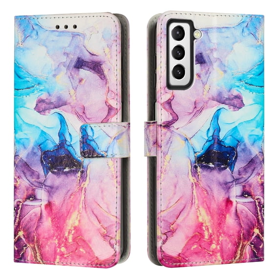 Allytech Galaxy S25 Ultra Wallet Case, Premium PU Leather Flip Stand Cards Slots Shockproof Protective Magnetic Closure Hand Wrist Phone Case for Samsung Galaxy S25 Ultra - Pink