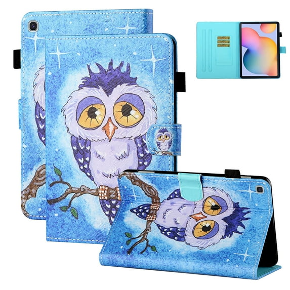 Allytech Galaxy S6 Lite 10.4" Case SM-P610 P615 (Not for Galaxy S6 10.5"), Slim Fit Folio Flip Stand Smart Cover Auto Sleep Wake Case for Samsung Galaxy Tab S6 Lite 10.4", Cute Owl