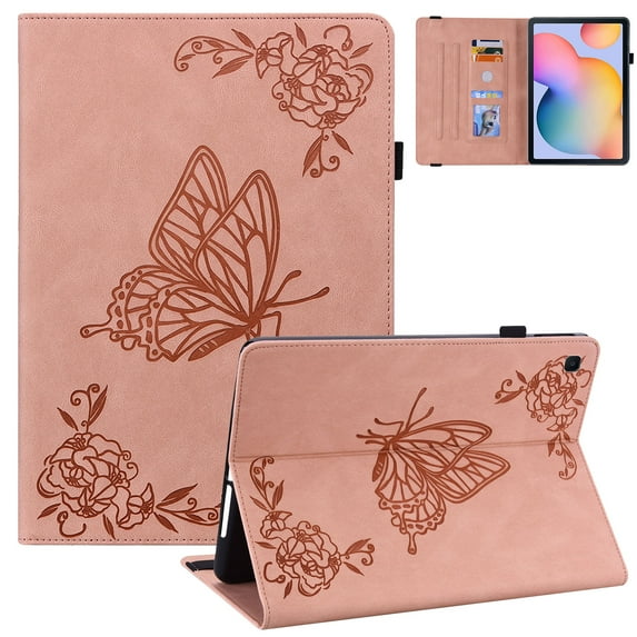 Allytech Galaxy S6 Lite 10.4" Case SM-P610 T615, PU Leather Multi Angle Kickstand Flip Cover Shockproof Drop Protection Pencil Holder Cover for Samsung Galaxy Tab S6 Lite 10.4-inch 2020, Pink