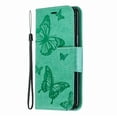 thumbnail image 1 of Allytech Galaxy S9 Case, Slim Fit PU Leather Folio Butterfly Embossed Shockproof Wrist Hand Strap Flip Cards Holder Wallet Case TPU Back Cover for Samsung Galaxy S9,Green, 1 of 8