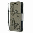 thumbnail image 1 of Allytech Galaxy S9 Case, Slim Fit PU Leather Folio Butterfly Embossed Shockproof Wrist Hand Strap Flip Cards Holder Wallet Case TPU Back Cover for Samsung Galaxy S9,Gray, 1 of 8
