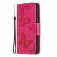 thumbnail image 1 of Allytech Galaxy S9 Case, Slim Fit PU Leather Folio Butterfly Embossed Shockproof Wrist Hand Strap Flip Cards Holder Wallet Case TPU Back Cover for Samsung Galaxy S9,Red, 1 of 8
