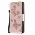 thumbnail image 1 of Allytech Galaxy S9 Plus Case, Slim Fit PU Leather Folio Butterfly Embossed Shockproof Wrist Hand Strap Flip Cards Holder Wallet Case TPU Back Cover for Samsung Galaxy S9+ Plus, Pink, 1 of 8