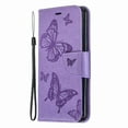 thumbnail image 1 of Allytech Galaxy S9 Plus Case, Slim Fit PU Leather Folio Butterfly Embossed Shockproof Wrist Hand Strap Flip Cards Holder Wallet Case TPU Back Cover for Samsung Galaxy S9+ Plus, Violet, 1 of 8