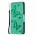thumbnail image 1 of Allytech Galaxy S9 Plus Case, Slim Fit PU Leather Folio Butterfly Embossed Shockproof Wrist Hand Strap Flip Cards Holder Wallet Case TPU Back Cover for Samsung Galaxy S9+ Plus, Green, 1 of 8