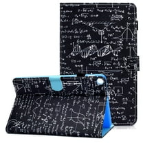 Allytech Galaxy Tab A 10.1 Case Cover 2019 T510 T515 Sleeve with Pencil Holder, Black Folio Slim Shell Kickstand Cover Card Slot Shockproof Waterproof Case for Samsung Galaxy Tab A 10.1" 2024,Equation