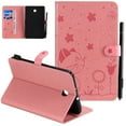 thumbnail image 1 of Allytech Galaxy Tab A 8.0 20108 Case SM-T387 (Not for T380), PU Leather Folio Flip Cover Folding Stand Pencil Holder Shockproof TPU Back Cover for Samsung Galaxy Tab A 8.0 T387, Pink, 1 of 1