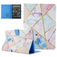 thumbnail image 1 of Allytech Galaxy Tab A 8.4 Inch Case 2020, Premium PU Leather Colorful Patterns Folio Multiple Angle Stand Protection Flip Cover for Samsung Galaxy Tab A 8.4" Tablet (SM-T307), Grid Marible, 1 of 8
