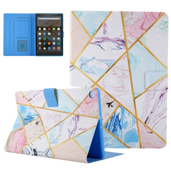Allytech Galaxy Tab A 8.4 Inch Case 2020, Premium PU Leather Colorful Patterns Folio Multiple Angle Stand Protection Flip Cover for Samsung Galaxy Tab A 8.4" Tablet (SM-T307), Grid Marible
