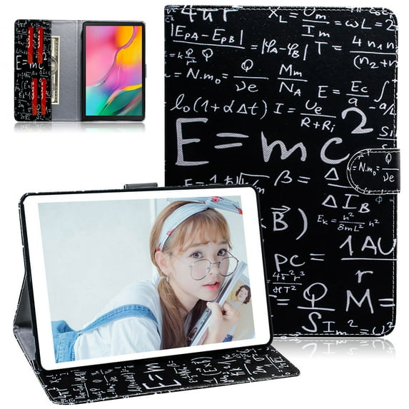 Allytech Galaxy Tab A 10.1 2019 Case SM-T510 T515 ONLY, Slim Protection Shockproof Cards Holder Stand Folio Flip Lightweight TPU Back Cover Wallet Case for Samsung Galaxy Tab A 10.1 T510,Formula