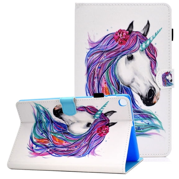 Allytech Galaxy Tab A 10.1 Case Cover 2019 T510 T515 Sleeve with Pencil Holder,Unicorn Folio Slim Shell Kickstand Cover Card Slot Shockproof Waterproof Case for Samsung Galaxy Tab A 10.1" 2019,Unicorn