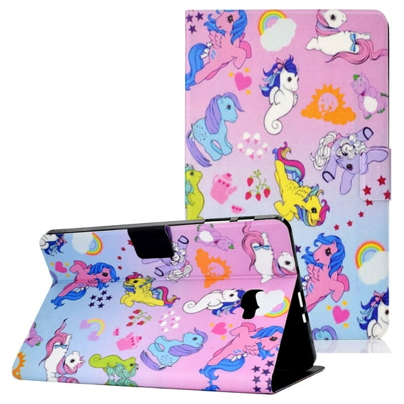 Allytech Galaxy Tab A 10.1 Inch T580/T585 Cases and Covers, PU Leather Smart Cover Auto Sleep Folio Kickstand Shockproof Cards Pocket Wallet Case Shell for Samsung Galaxy Tab A 10.1", Unicorns