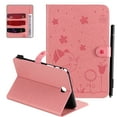 thumbnail image 1 of Allytech Galaxy Tab A 8.0 2015 Case T350, PU Leather Cat Embossed Folio Flip Folding Stand Shockproof Full Protection TPU Back Cover Case for Samsung Galaxy Tab A 8.0 2015 SM-T350, Pink, 1 of 1